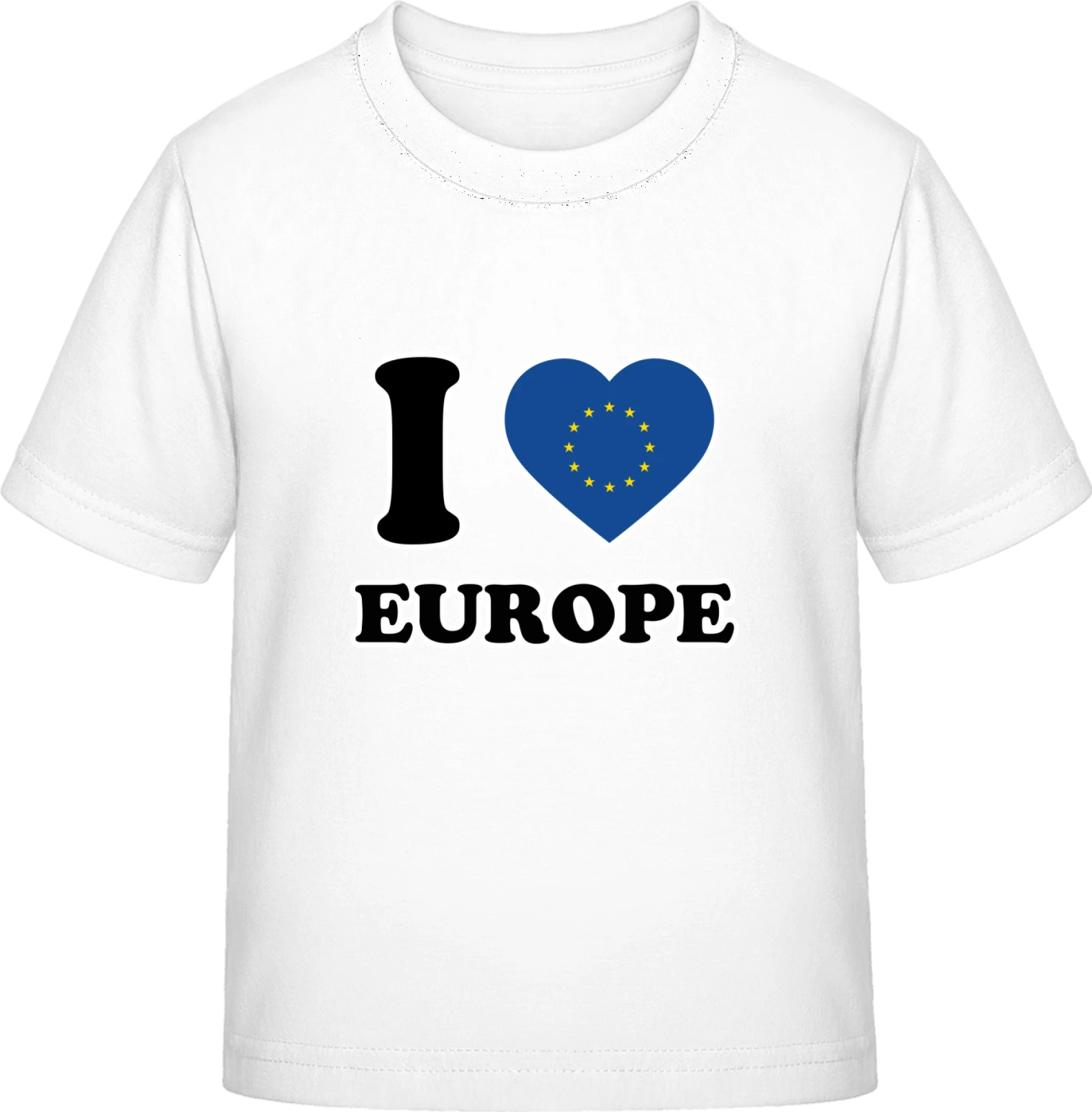 I Love Europe - White Exact 190 Kids - Front