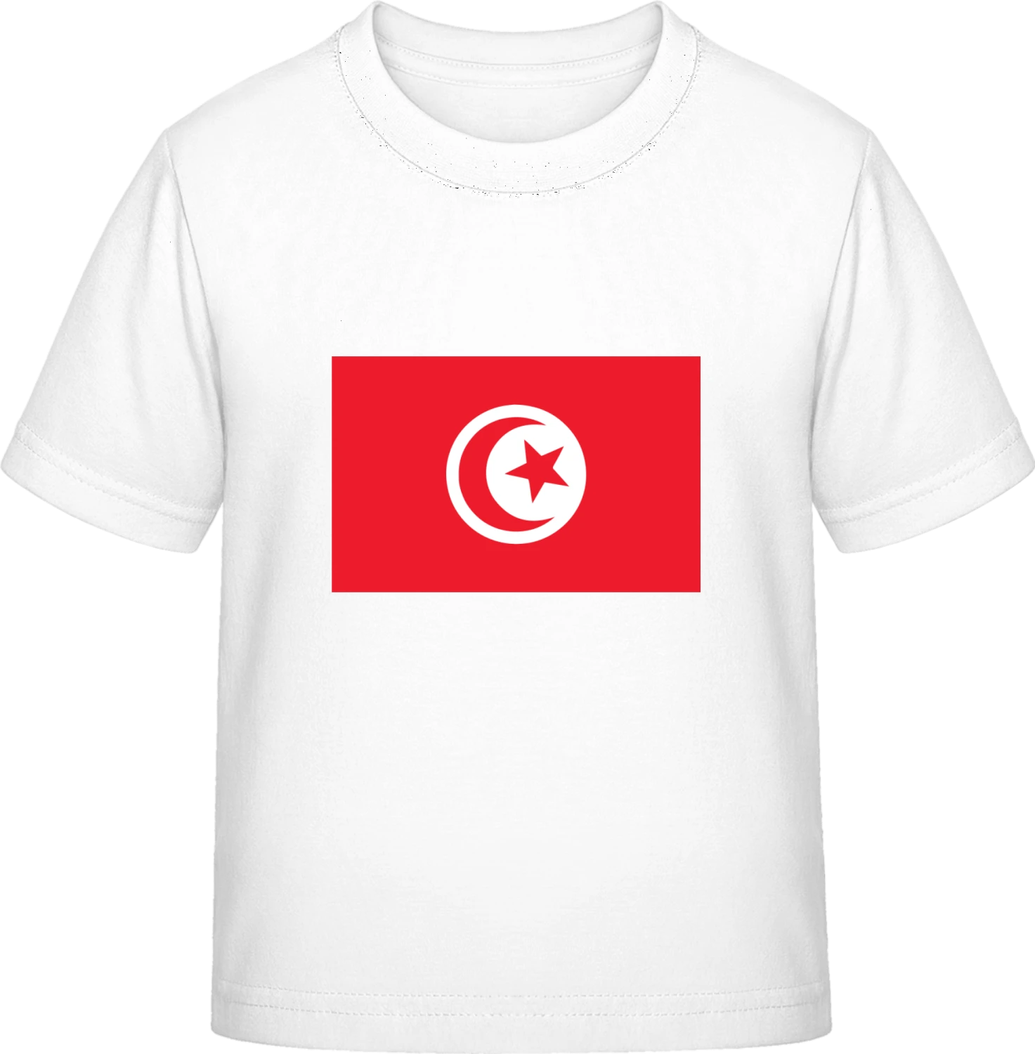 Tunisian Flag - White Exact 190 Kids - Front