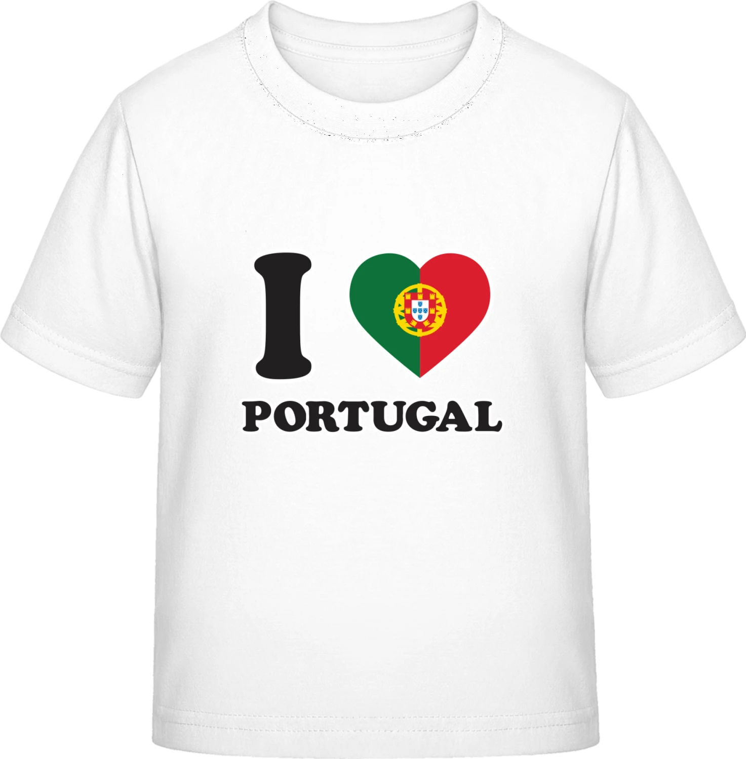 I Love Portugal - White Exact 190 Kids - Front