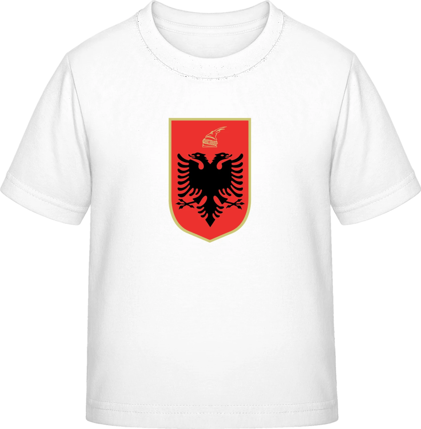 Albanian Coat of Arms - White Exact 190 Kids - Front