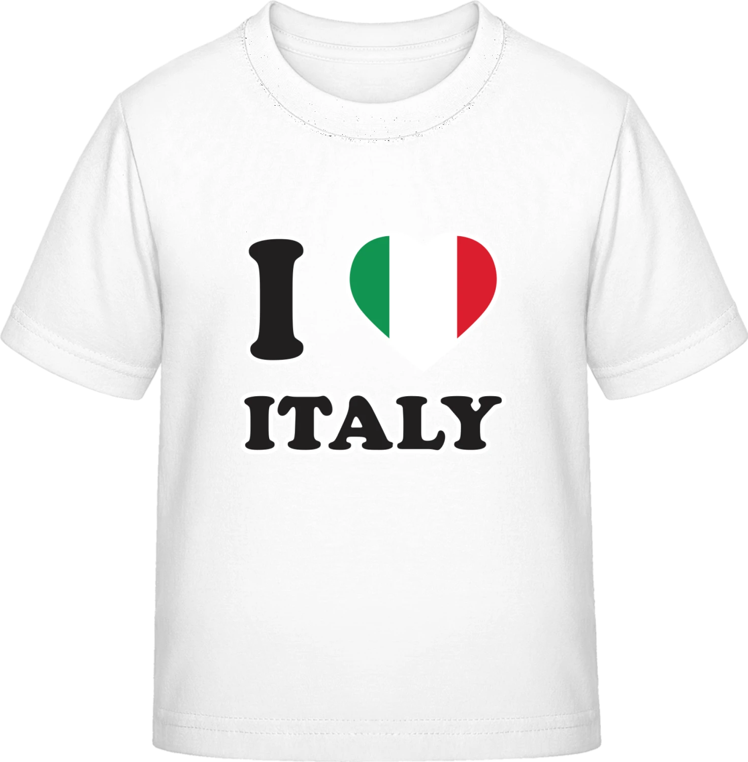 I Love Italy - White Exact 190 Kids - Front