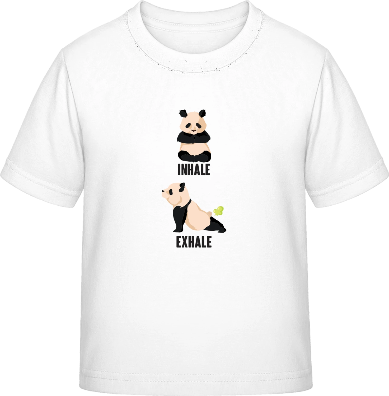 Inhale Exhale Panda - White Exact 190 Kids - Front