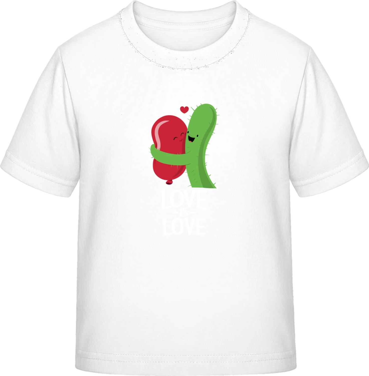 Love Is Love Cactus And Balloon - White Exact 190 Kids - Front