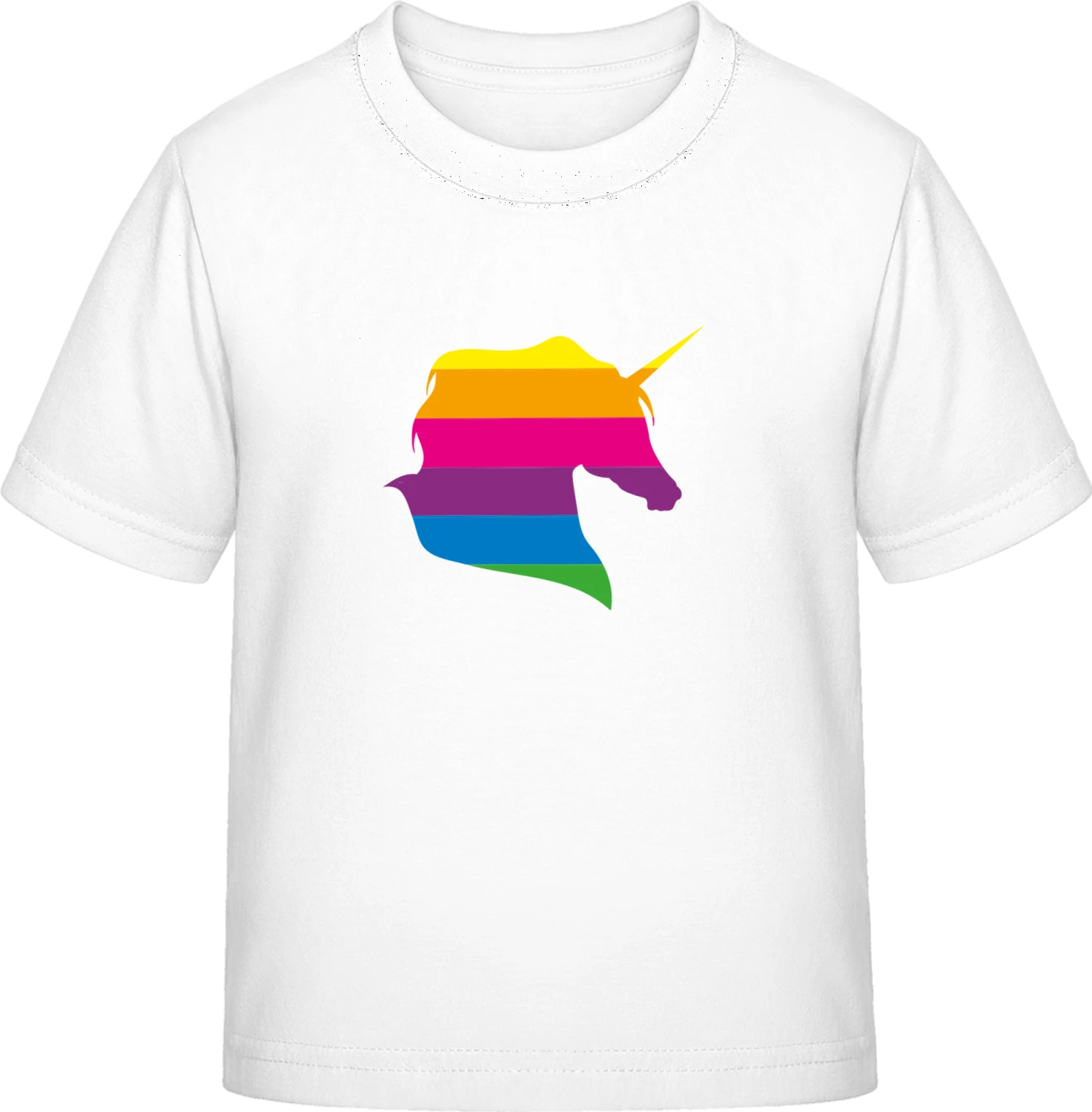 Rainbow Unicorn Head - White Exact 190 Kids - Front