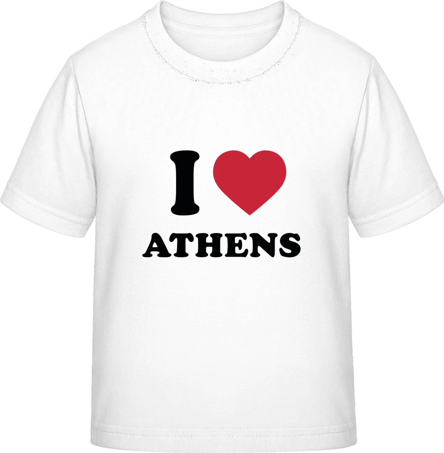 I Love Athens - White Exact 190 Kids - Front