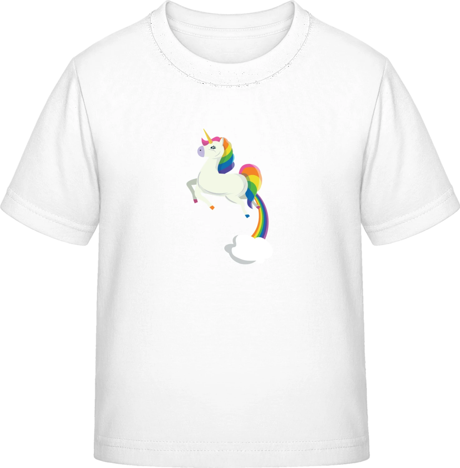 Unicorn Rainbow Cloud - White Exact 190 Kids - Front