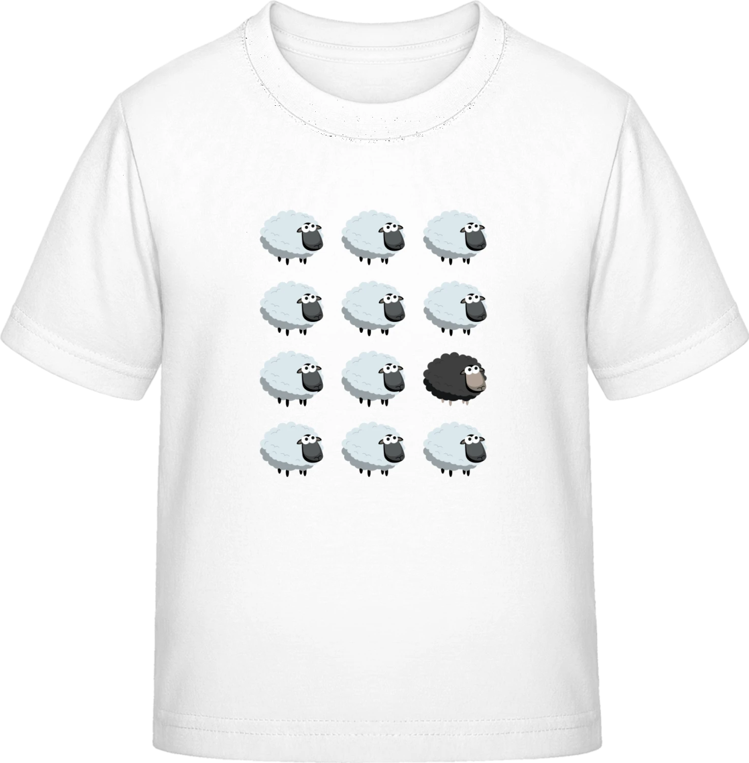 Black Sheep Different - White Exact 190 Kids - Front