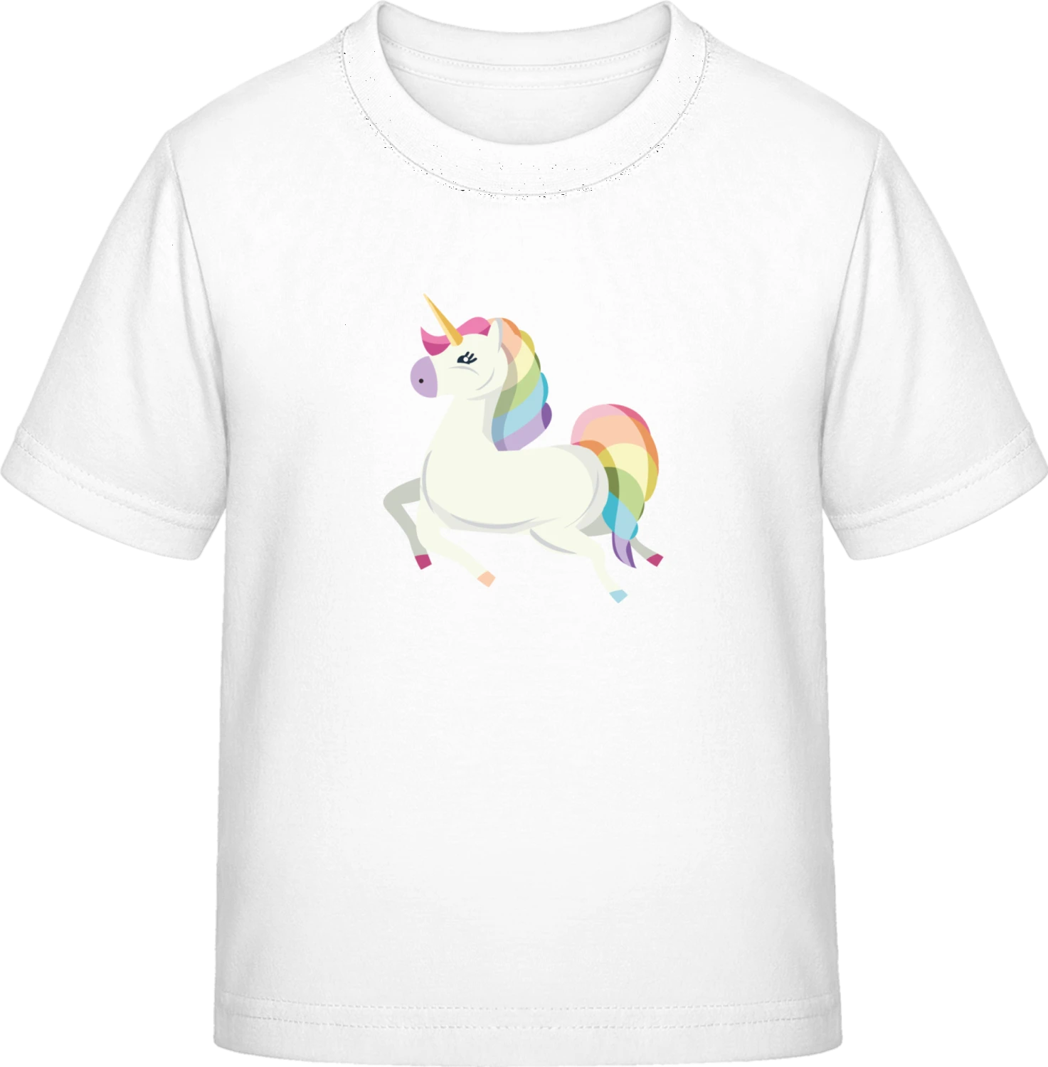 Unicorn Rainbow Hair - White Exact 190 Kids - Front