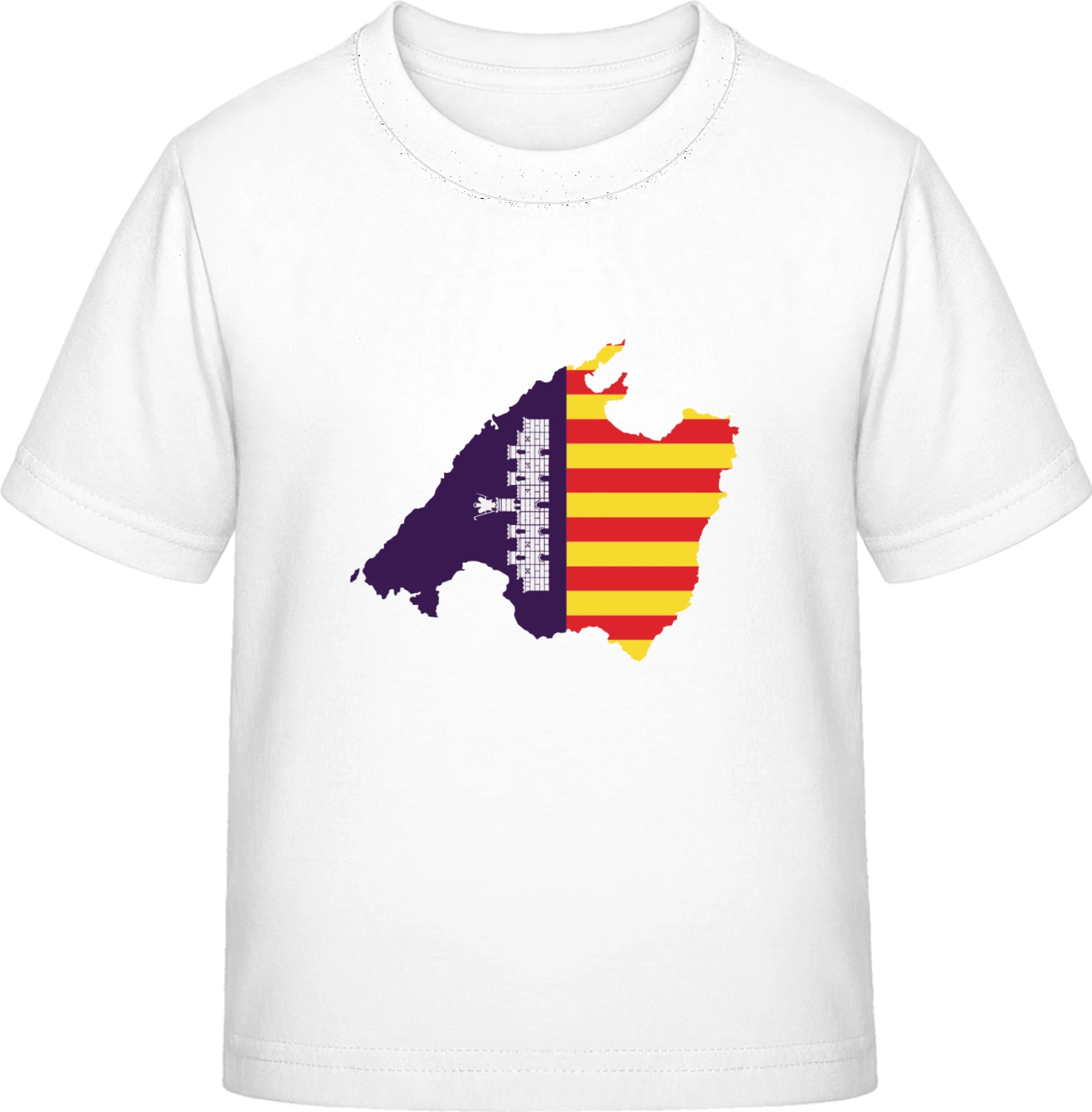 Mallorca Flag - White Exact 190 Kids - Front