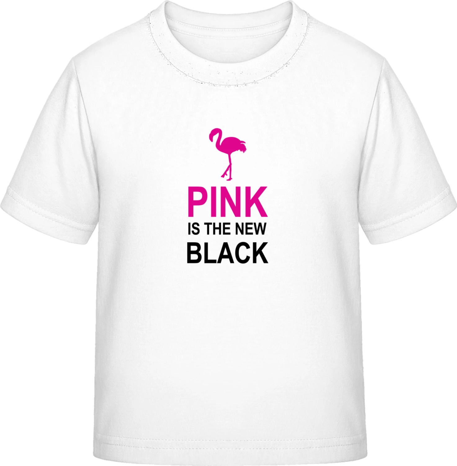 Pink Is The New Black Flamingo - White Exact 190 Kids - Front