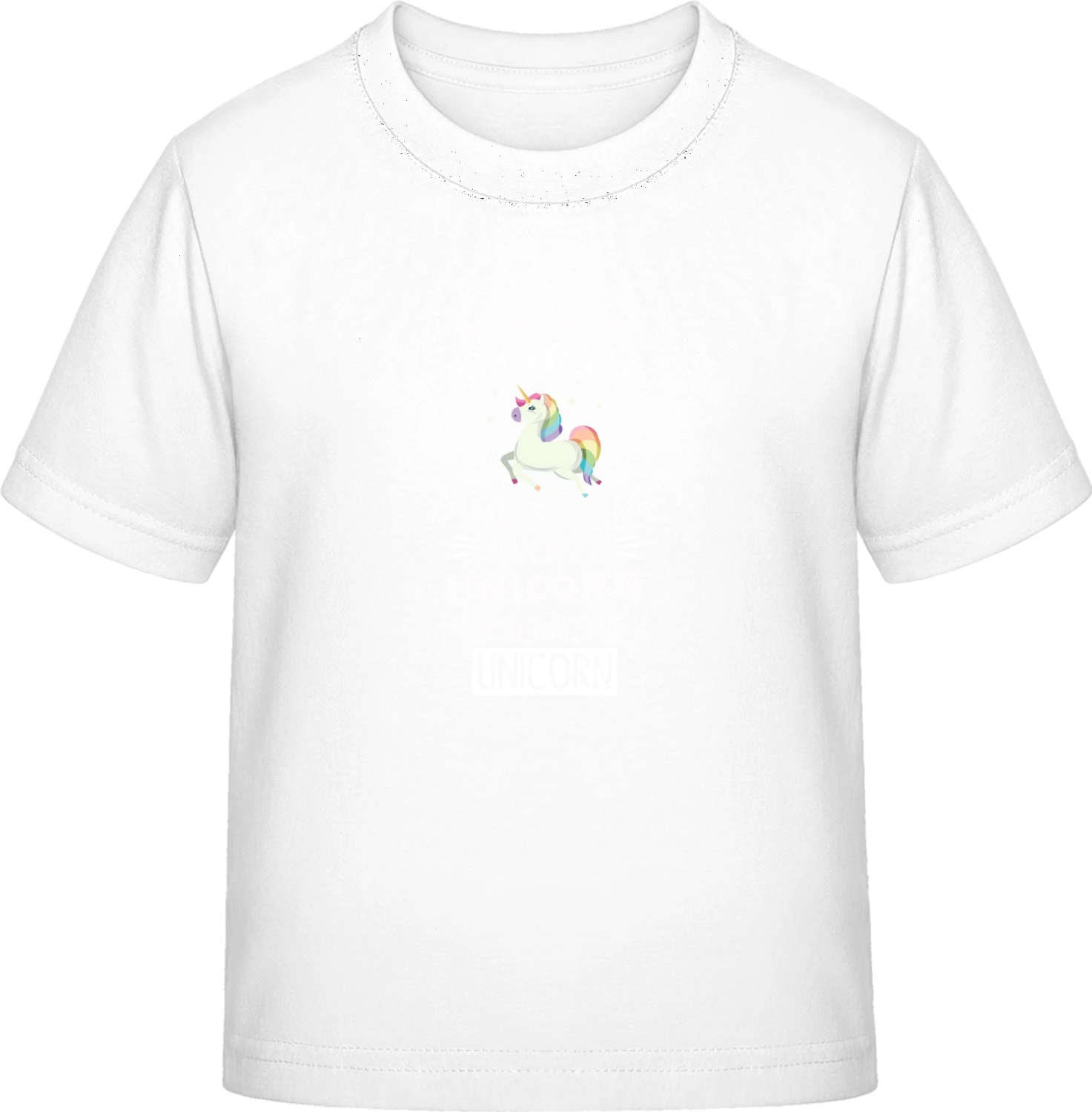 Always Be A Unicorn - White Exact 190 Kids - Front