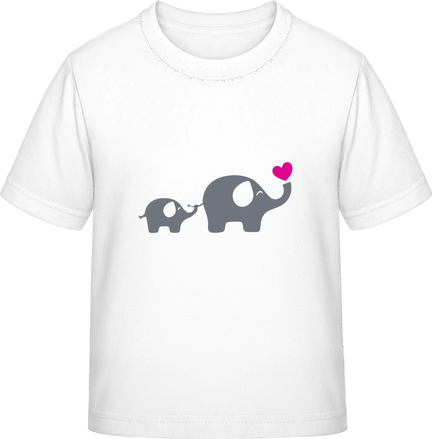 Happy Elephant Family - White Exact 190 Kids - Front