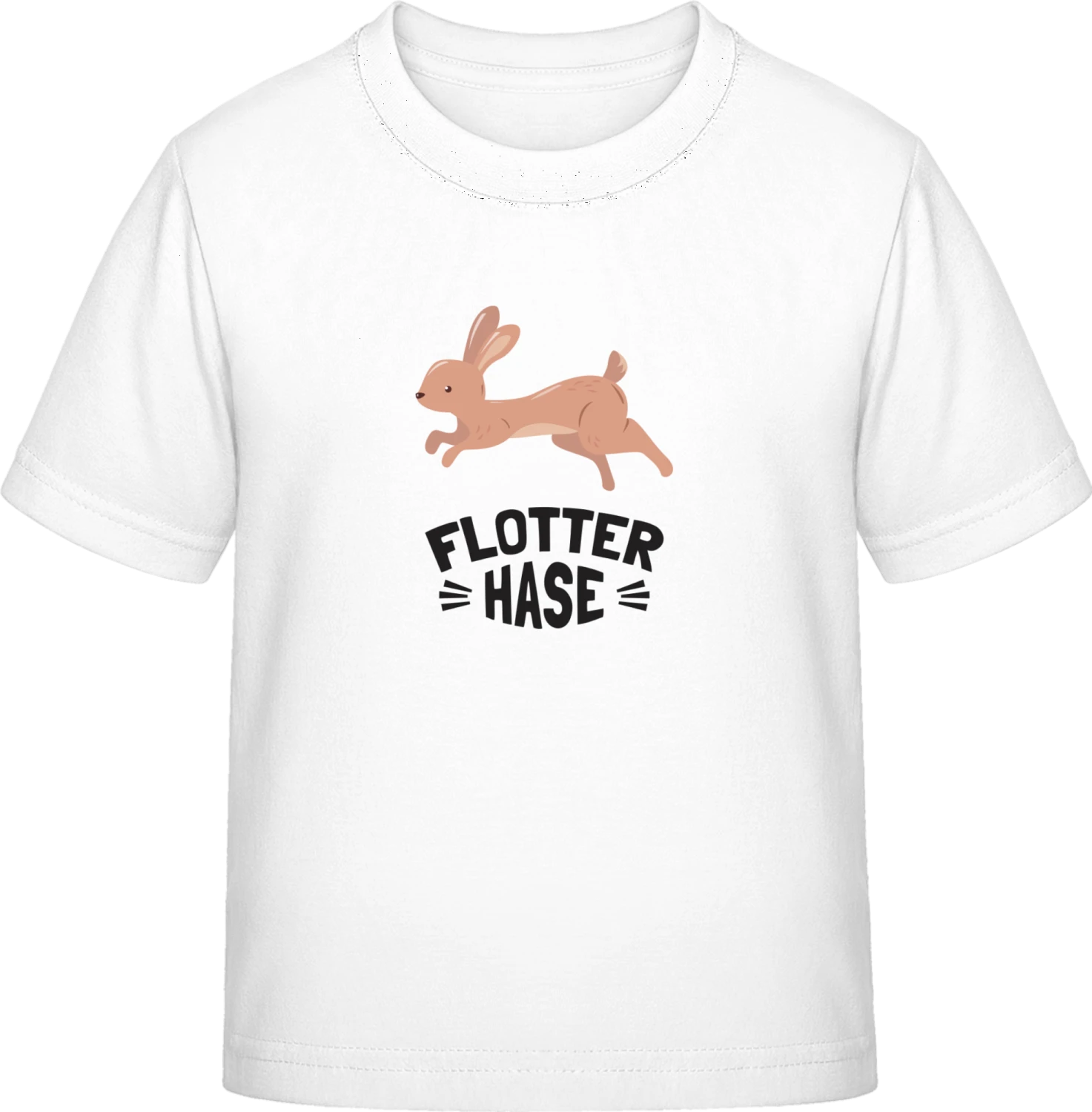 Flotter Hase Logo - White Exact 190 Kids - Front