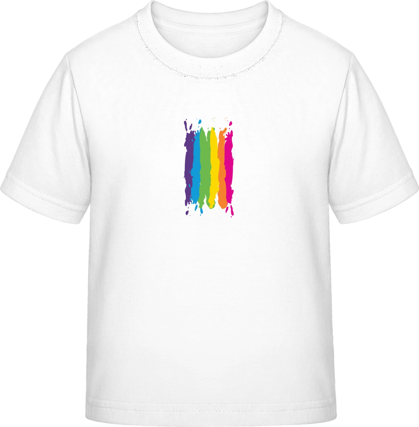 Acrylic Painted Rainbow - White Exact 190 Kids - Front