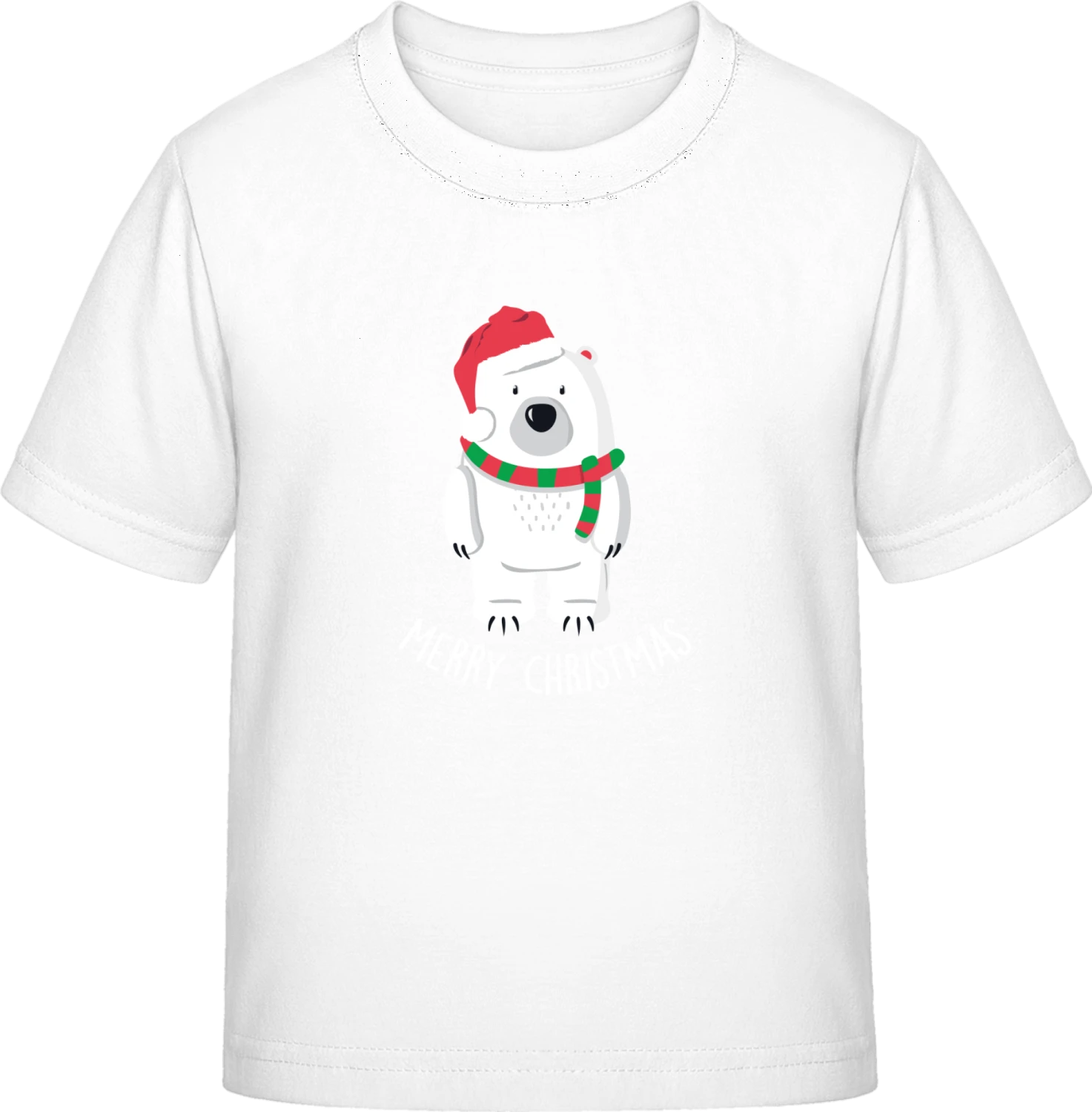 Merry Christmas Ice Bear - White Exact 190 Kids - Front