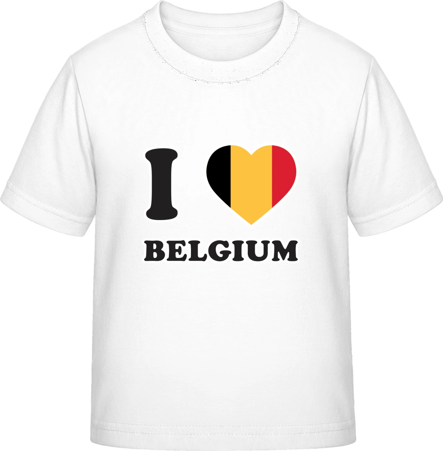 I Love Belgium - White Exact 190 Kids - Front