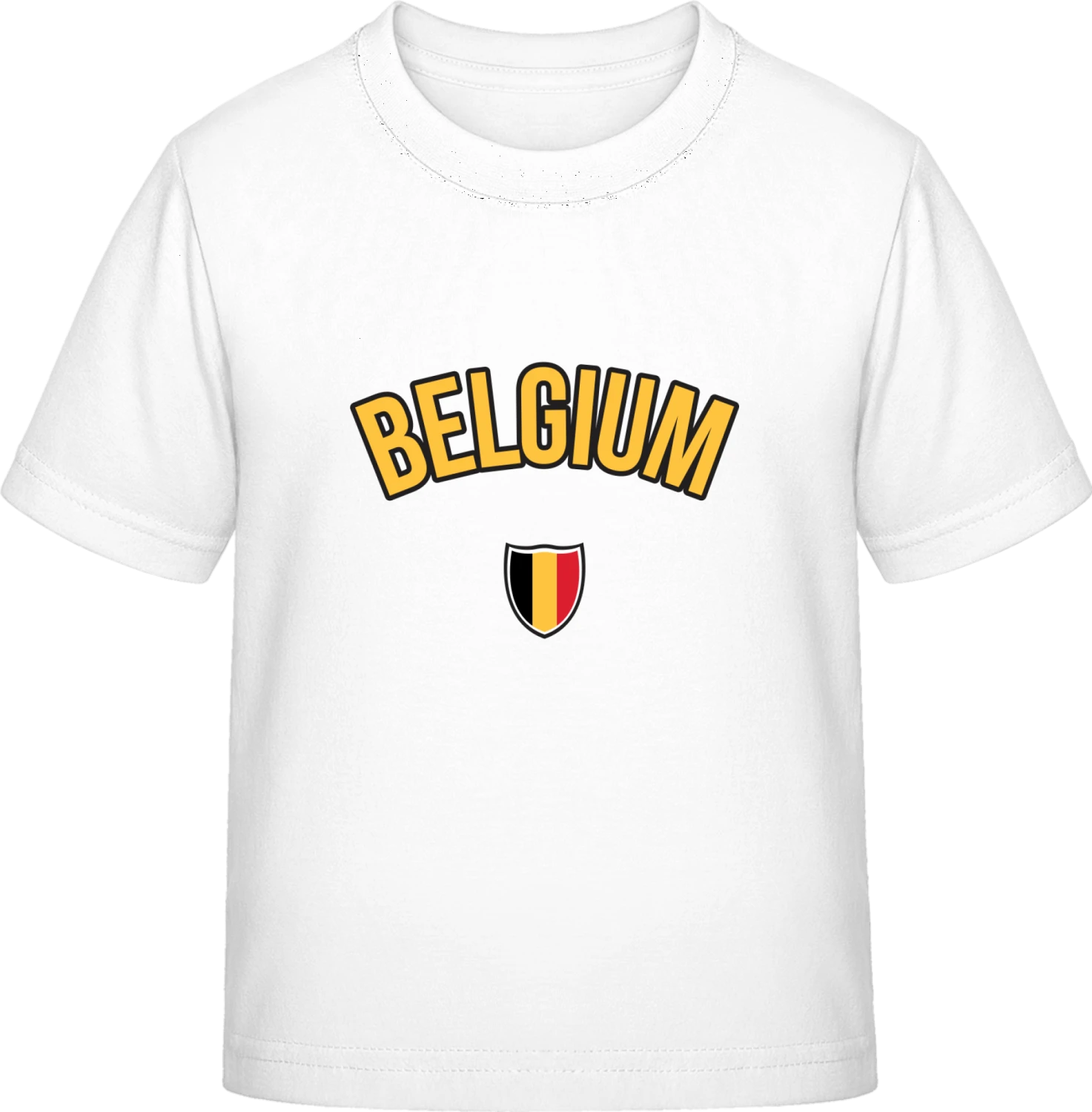 BELGIUM Football Fan - White Exact 190 Kids - Front