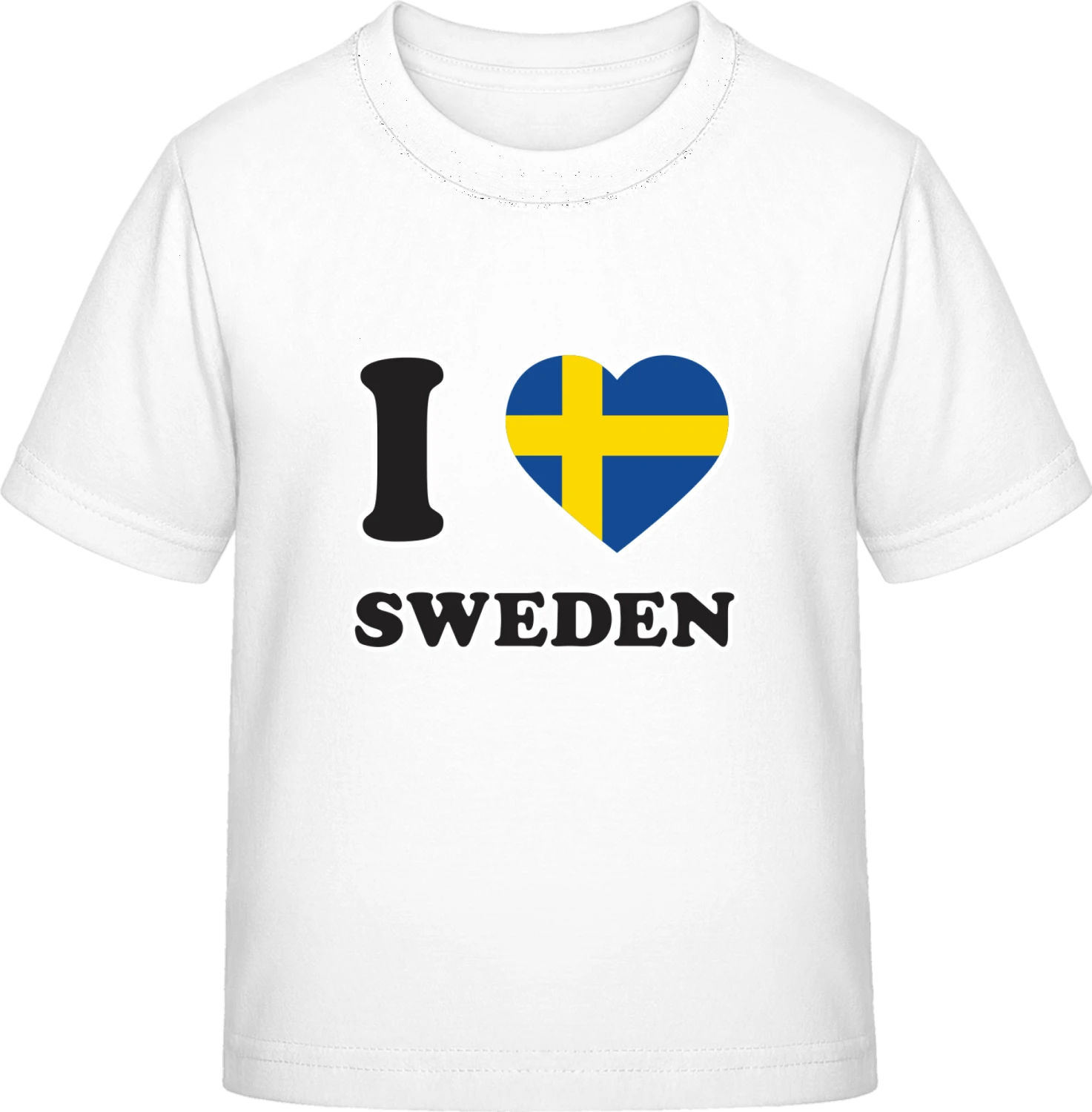 I Love Sweden - White Exact 190 Kids - Front