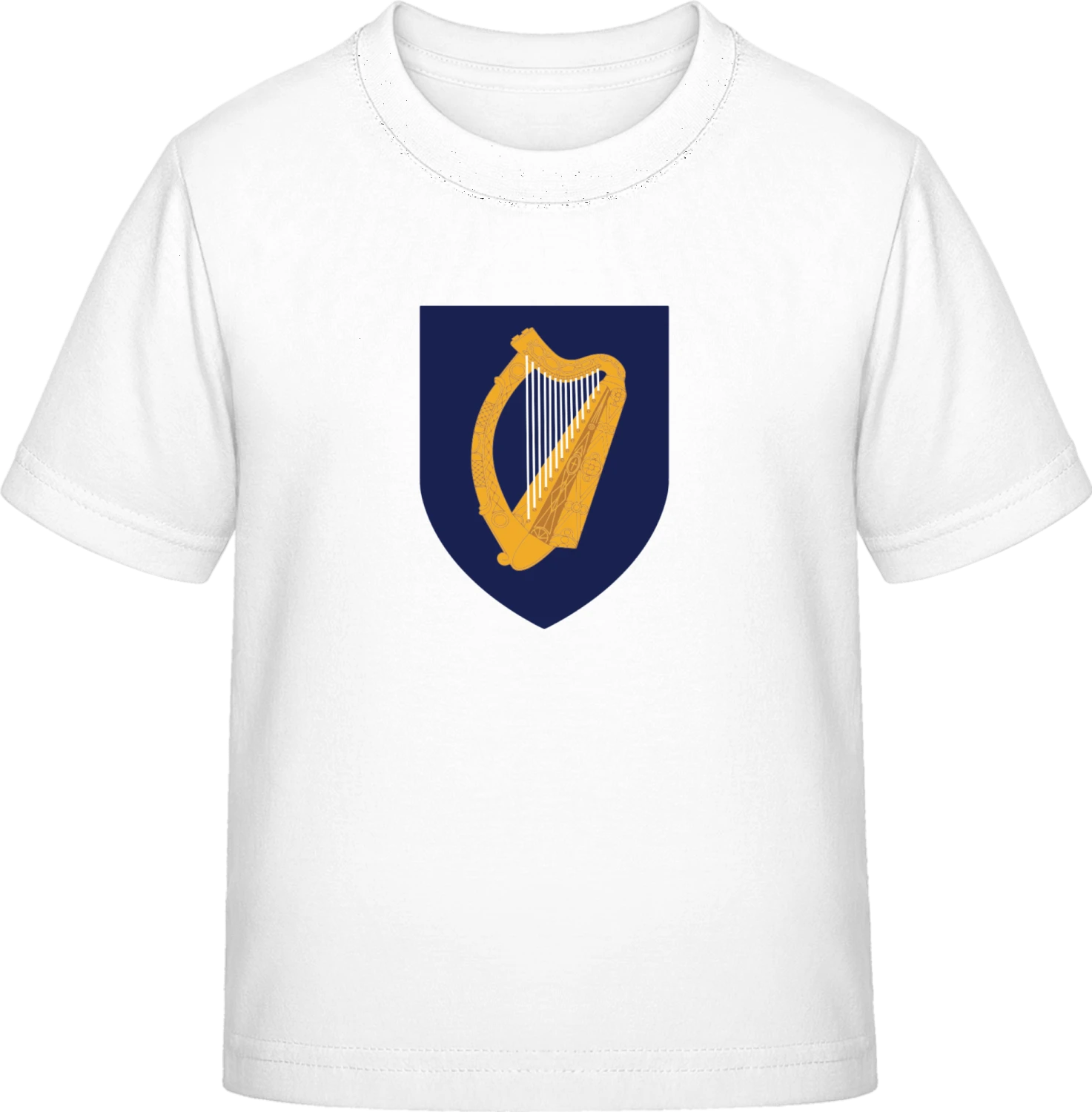 Ireland Coat of Arms - White Exact 190 Kids - Front