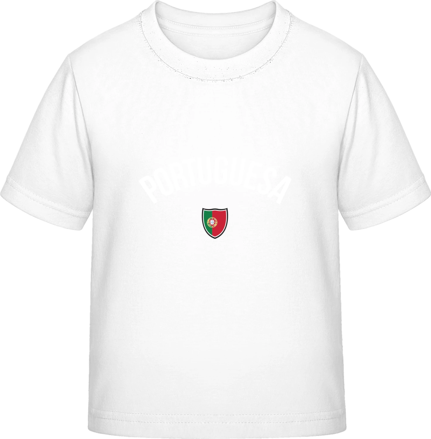 PORTUGUESA Flag Fan - White Exact 190 Kids - Front