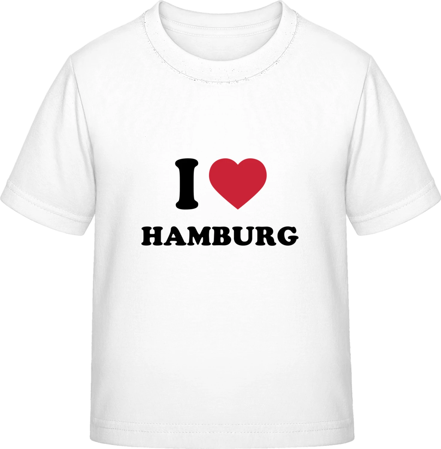 I Love Heart Hamburg - White Exact 190 Kids - Front