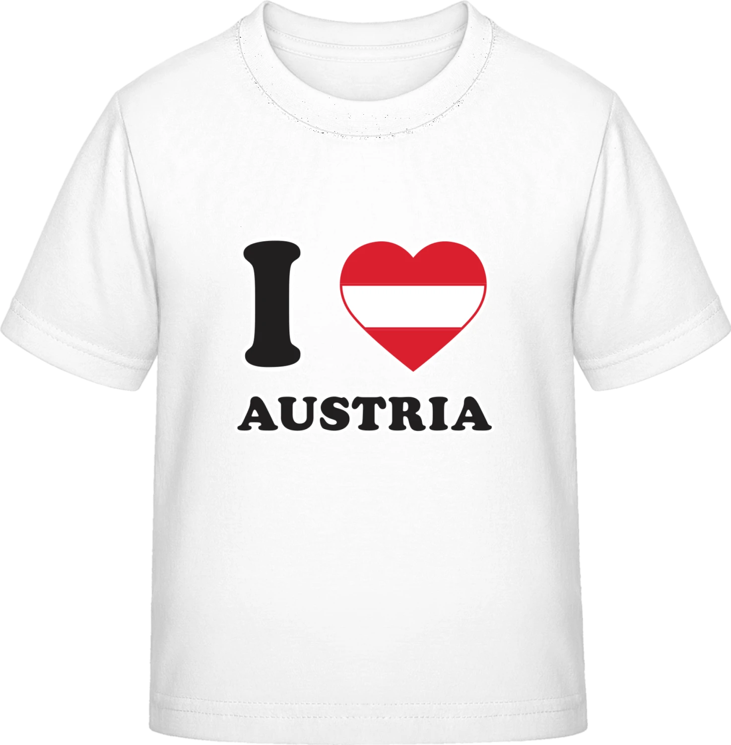 I Love Austria Fan - White Exact 190 Kids - Front