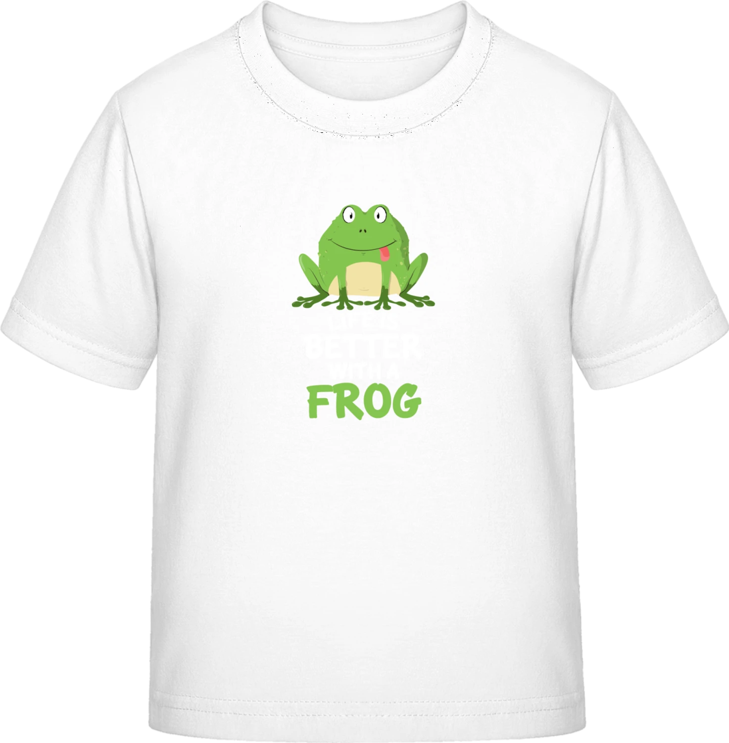 Life Is Better With A Frog - White Exact 190 Kids - Front