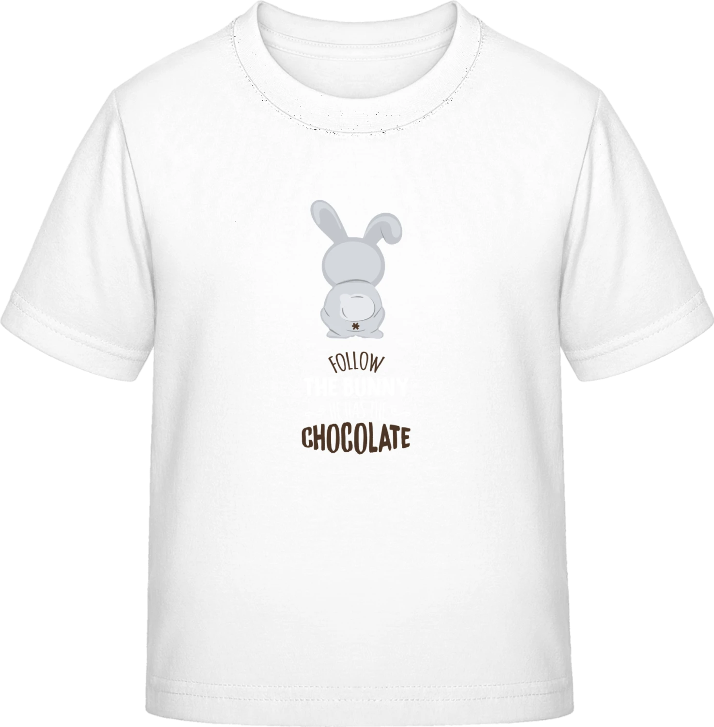 Follow The Bunny He Has The Chocolate - White Exact 190 Kids - Front