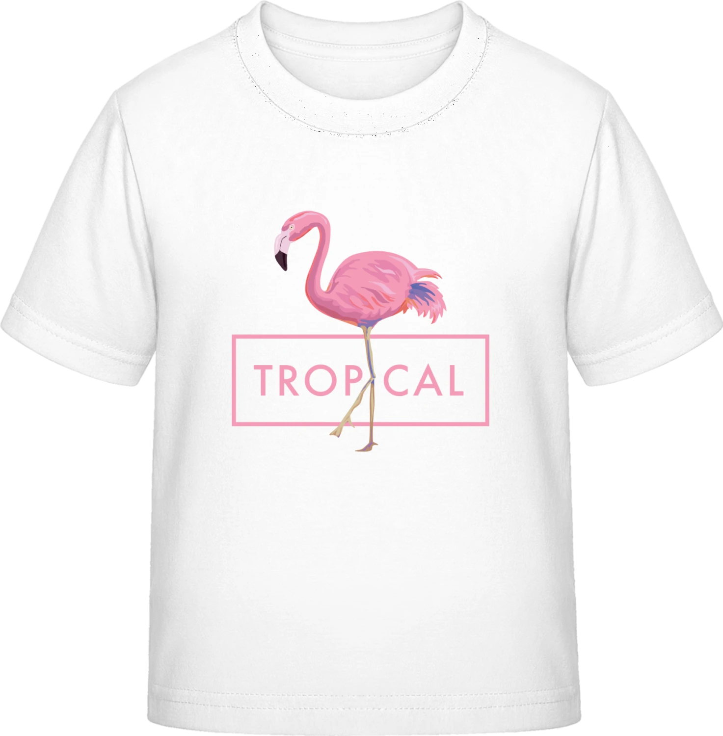 Tropical Flamingo - White Exact 190 Kids - Front