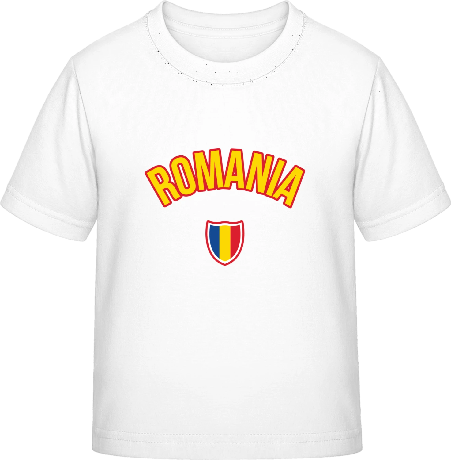 ROMANIA Fotbal Fan - White Exact 190 Kids - Front