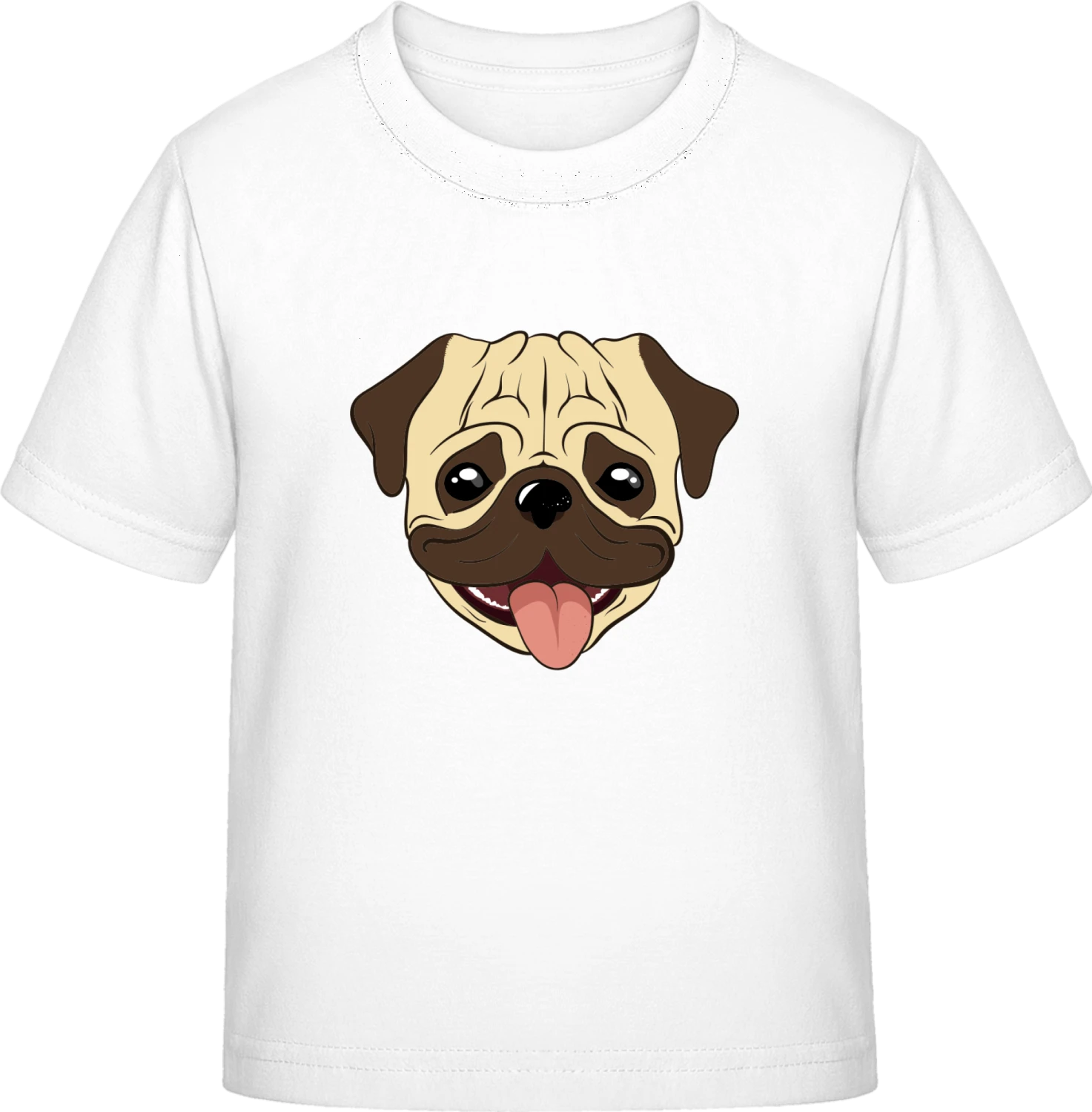 Pug Face - White Exact 190 Kids - Front