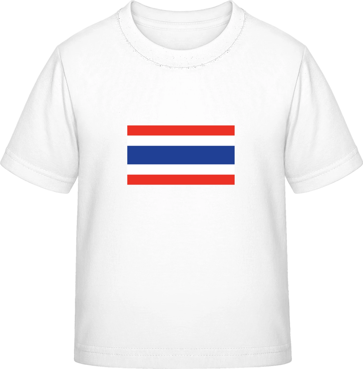 Thailand Flag - White Exact 190 Kids - Front