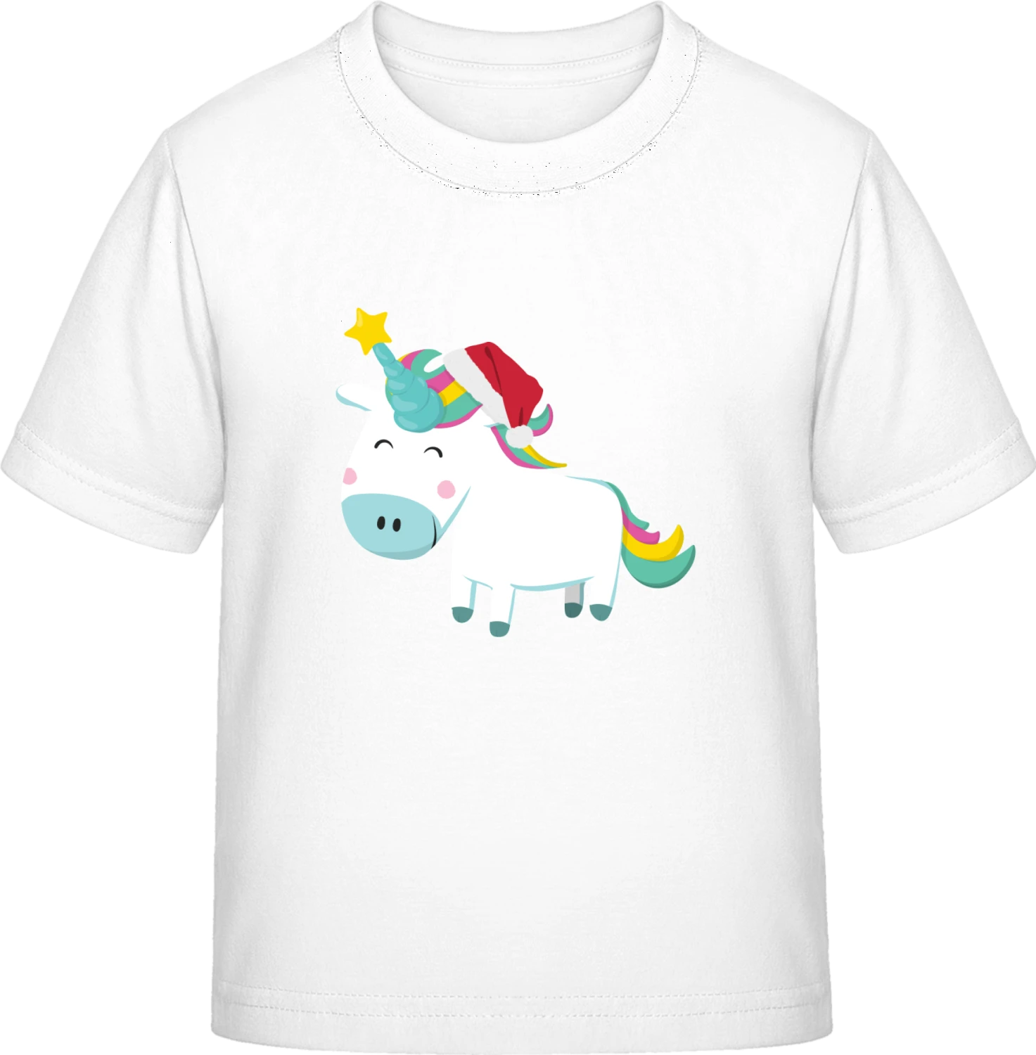 Christmas Unicorn - White Exact 190 Kids - Front