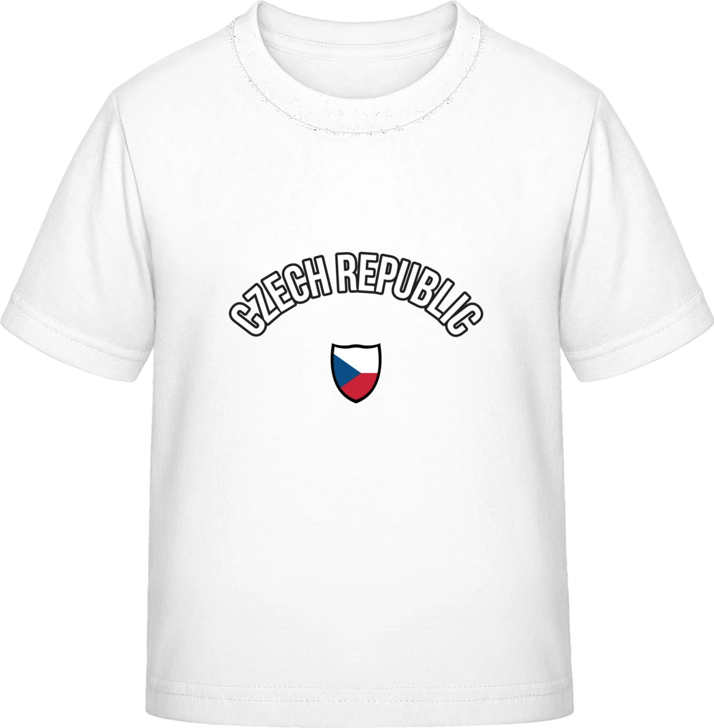 Czech Republic Fan - White Exact 190 Kids - Front