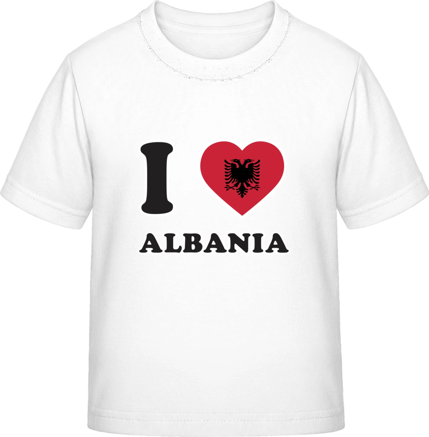 I Love Albania - White Exact 190 Kids - Front