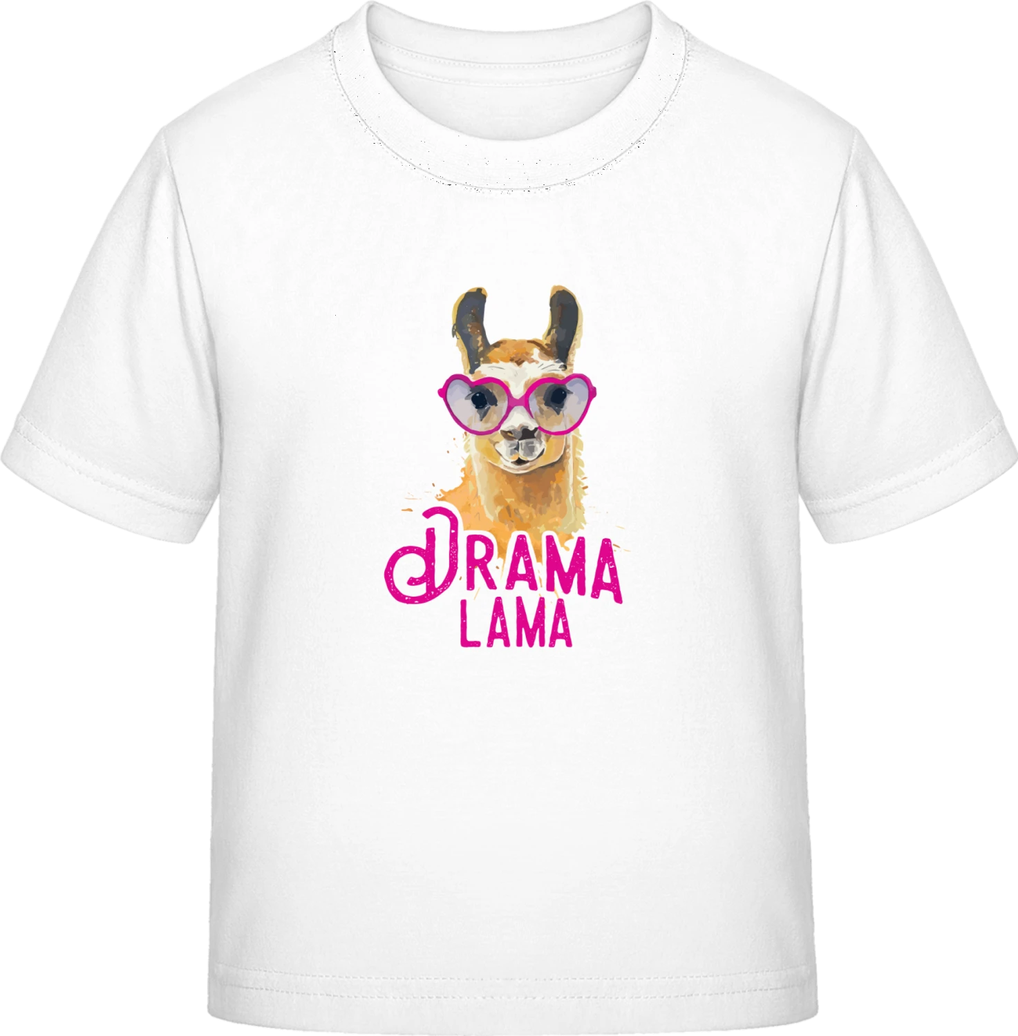 Drama Lama Watercolor - White Exact 190 Kids - Front