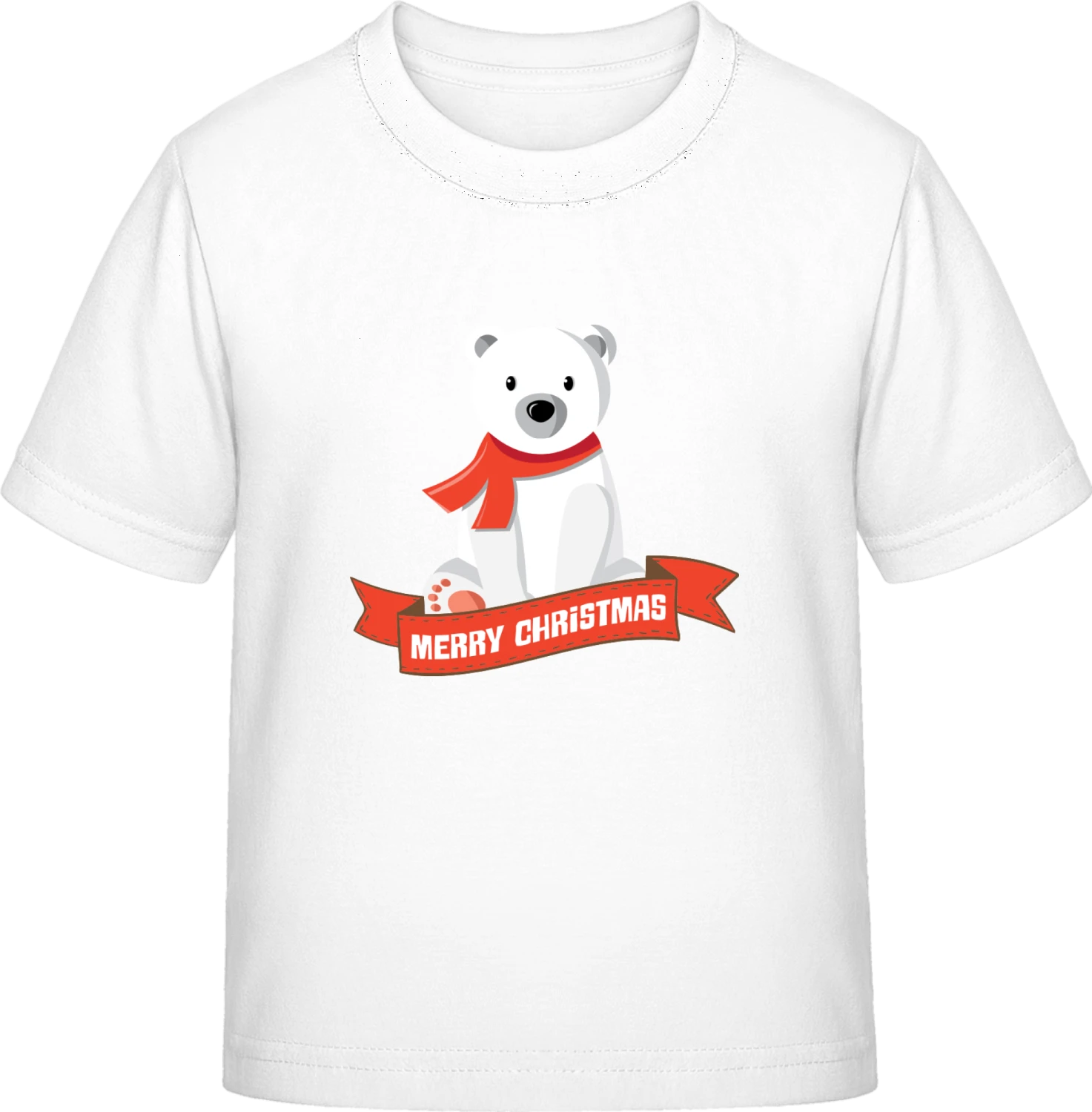 Ice Bear Merry Christmas - White Exact 190 Kids - Front