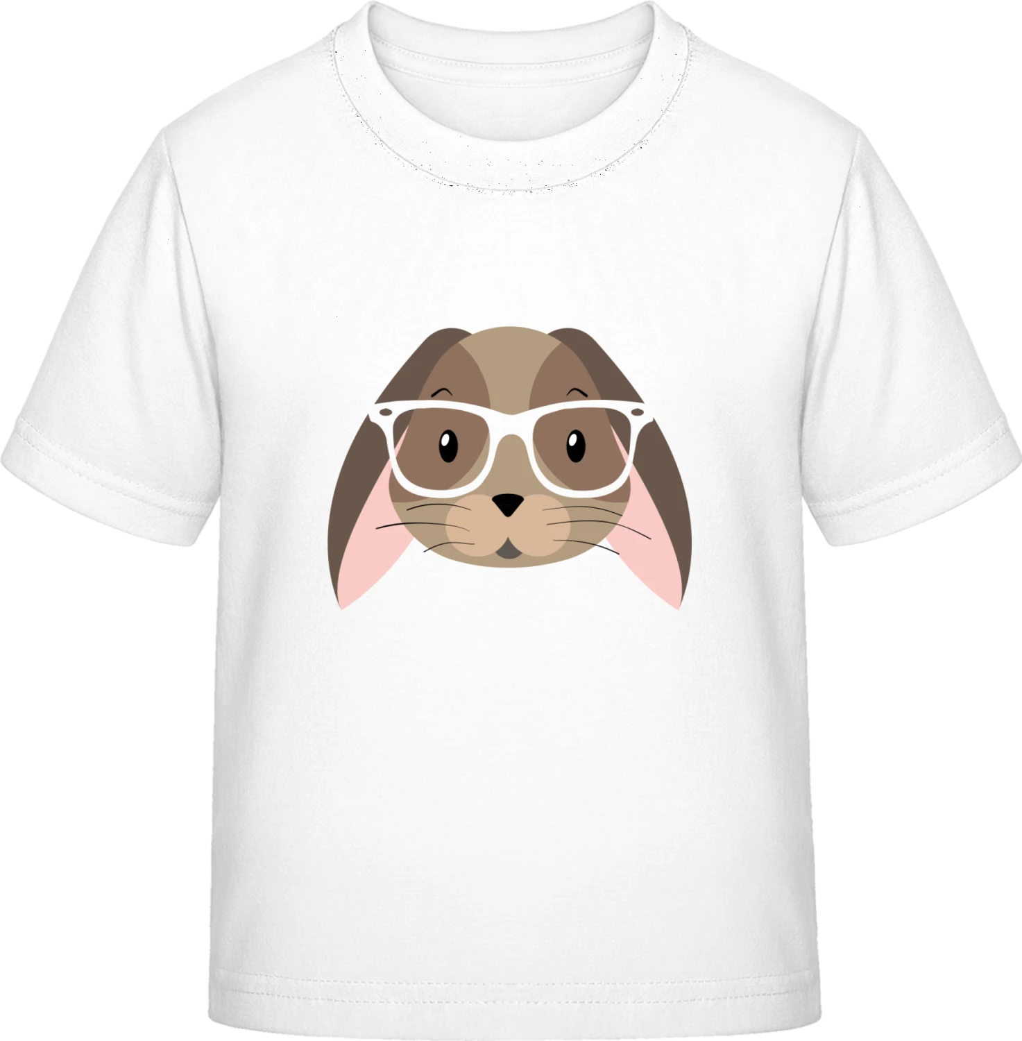 Comic Bunny With Glasses - White Exact 190 Kids - Front