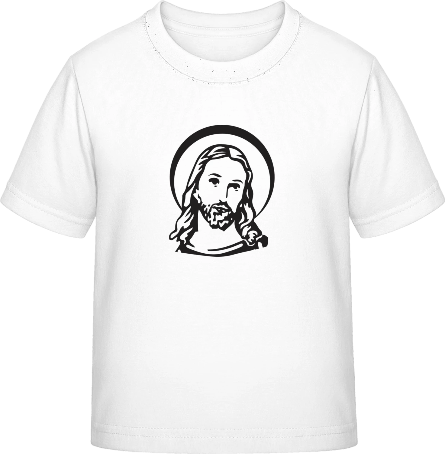 Jesus Icon Symbol - White Exact 190 Kids - Front