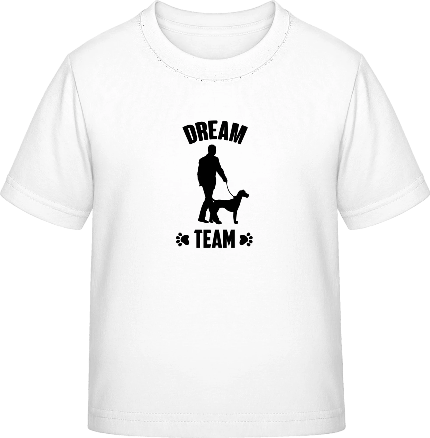 Dream Team Dog And Man - White Exact 190 Kids - Front