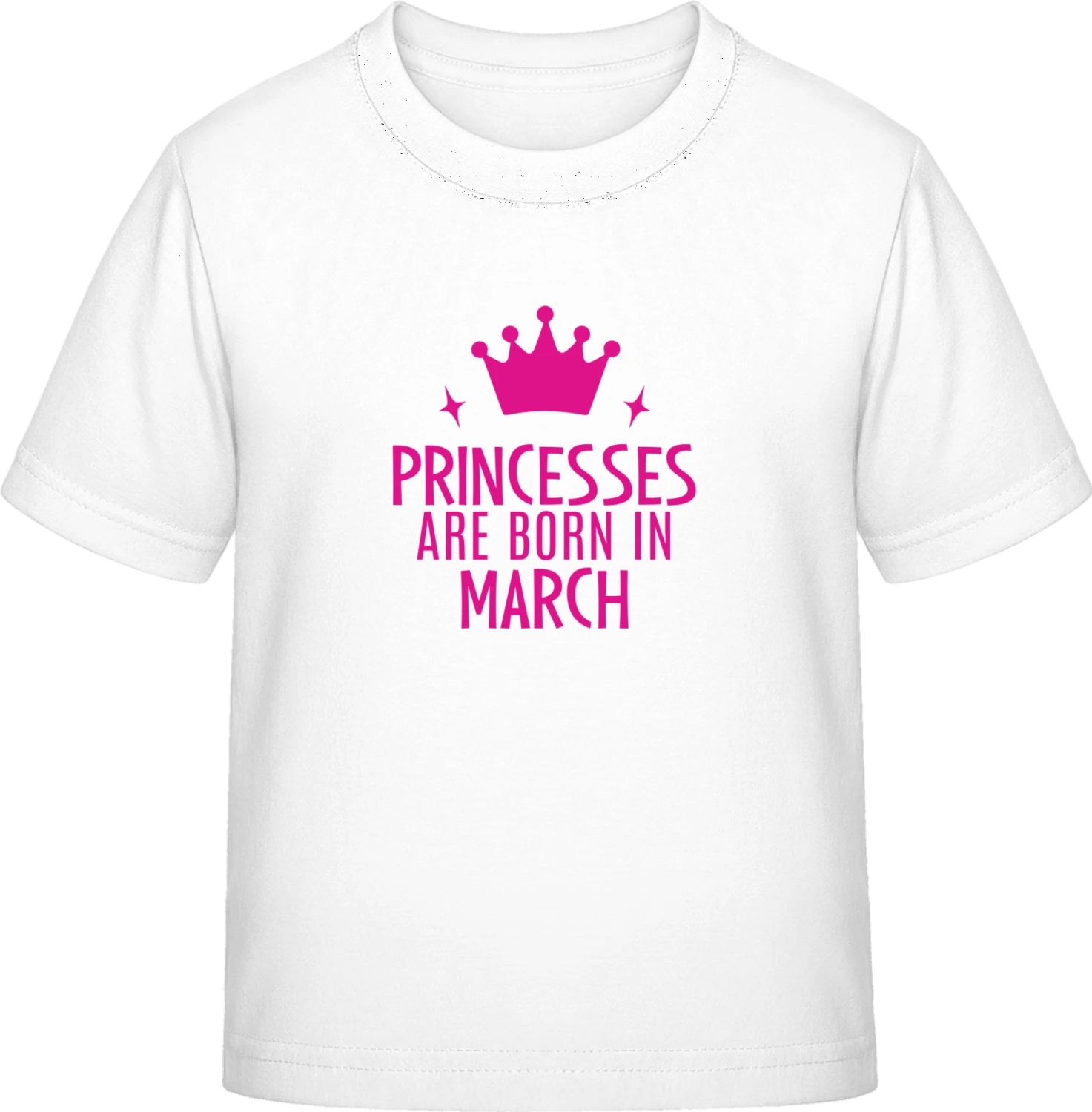 Princesses Are Born In March - White Exact 190 Kids - Front