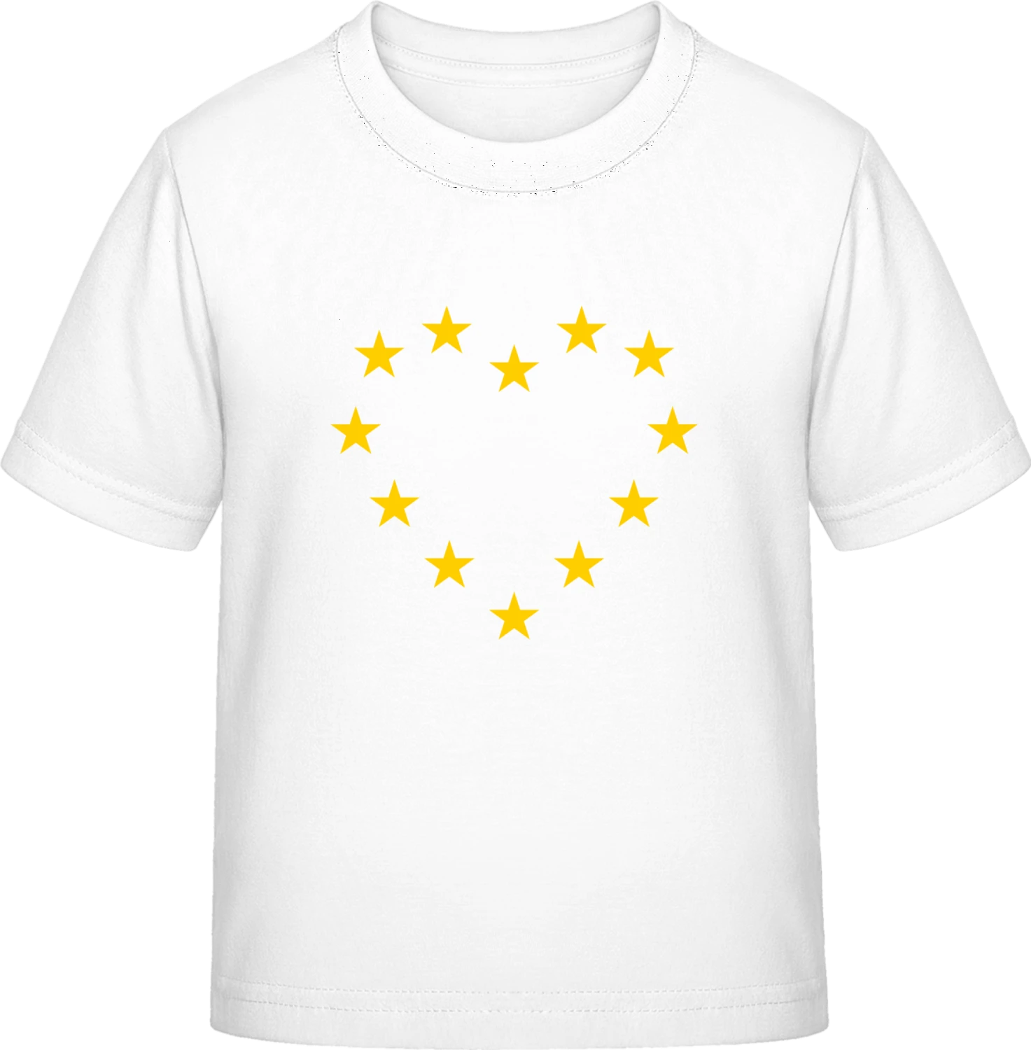 EU Heart Stars - White Exact 190 Kids - Front