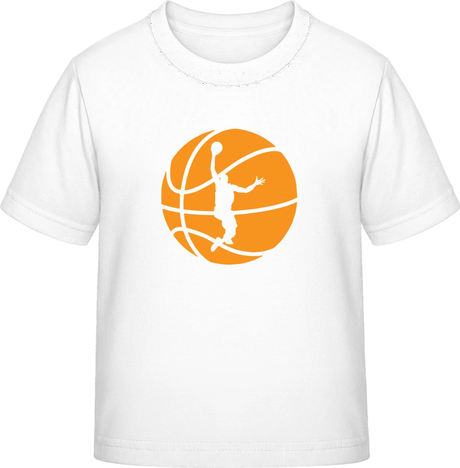 Basketball Silhouette Player - White Exact 190 Kids - Front