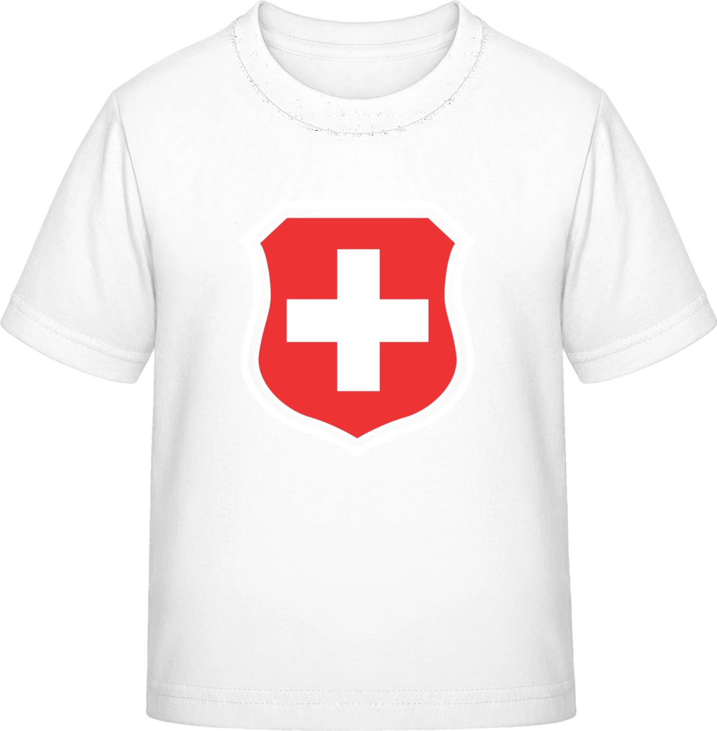 Switzerland Emblem - White Exact 190 Kids - Front