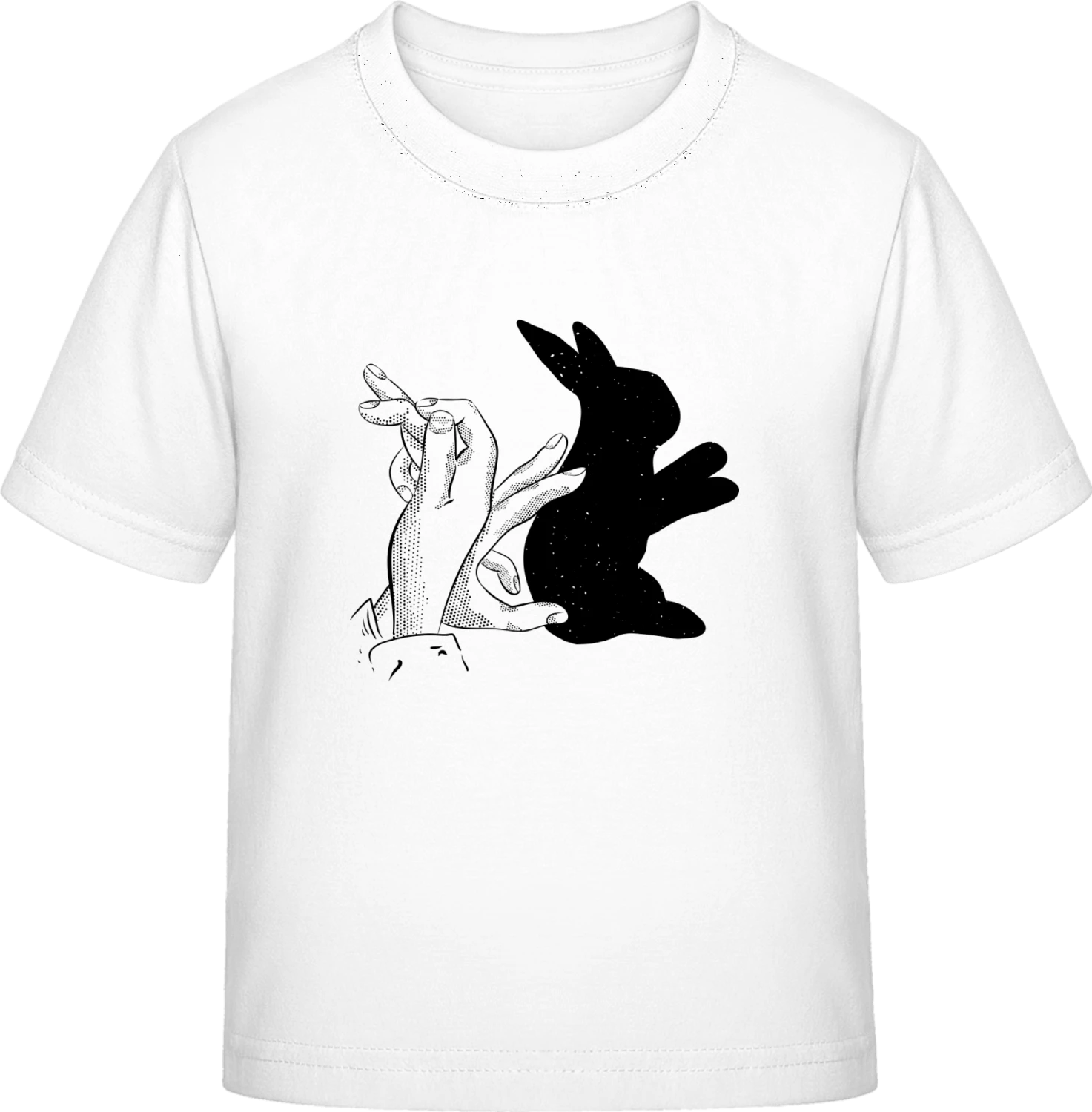 Rabbit Hand Shadow - White Exact 190 Kids - Front