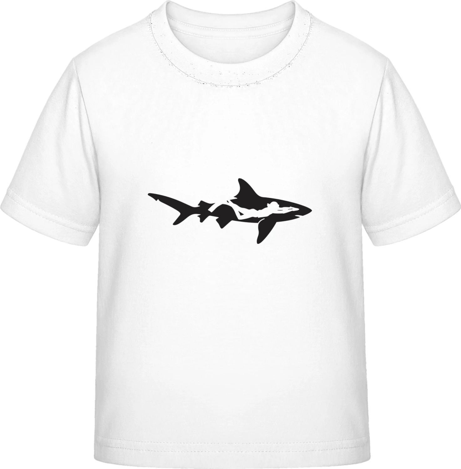 Shark vs. Diver - White Exact 190 Kids - Front