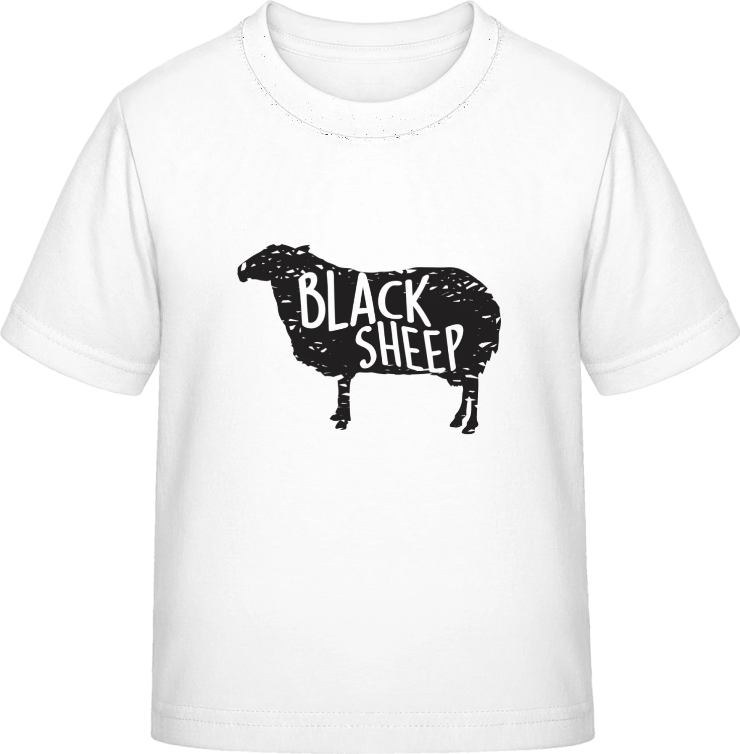 Black Sheep Silhouette - White Exact 190 Kids - Front