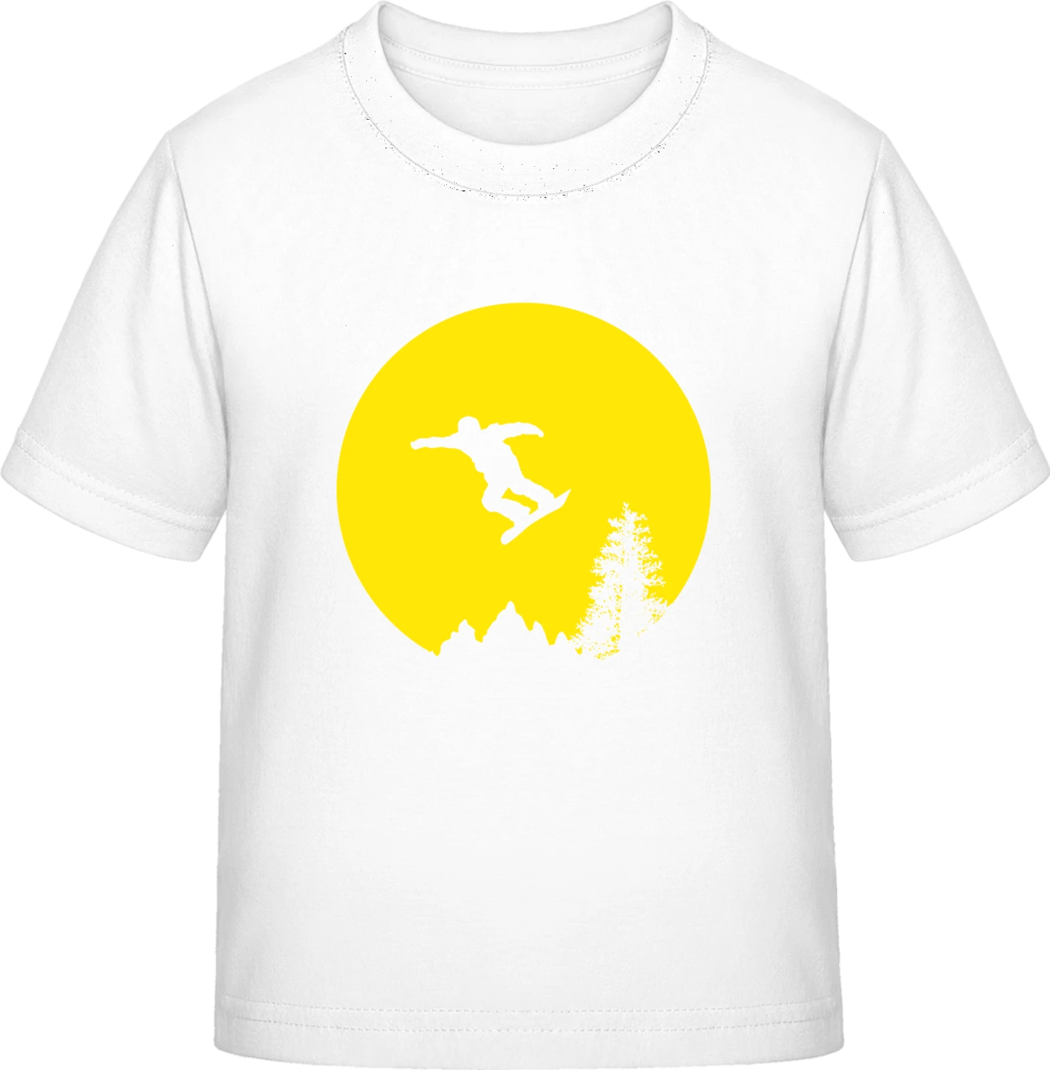 Snowboarder in Moonlight - White Exact 190 Kids - Front