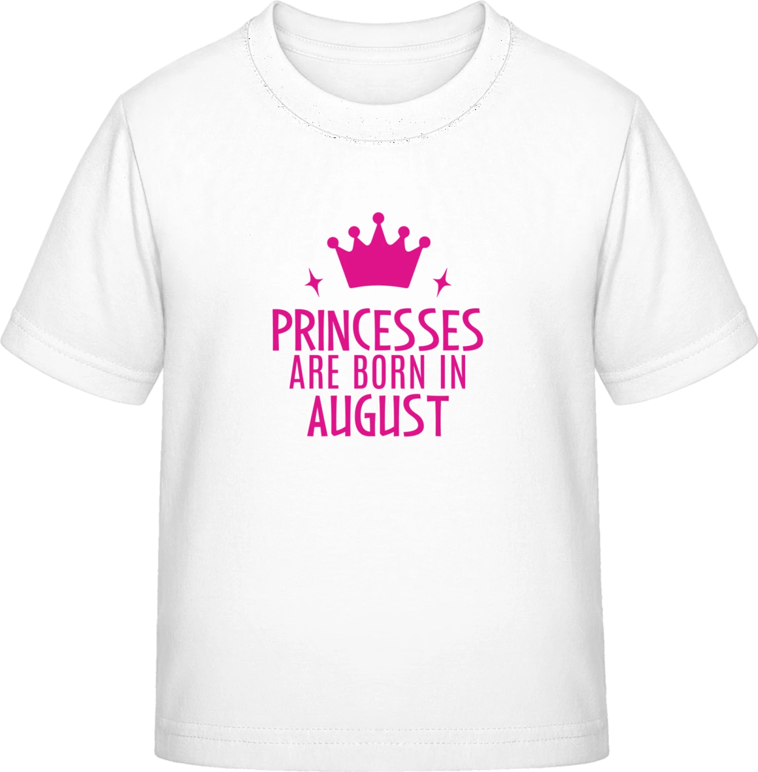 Princesses Are Born In August - White Exact 190 Kids - Front