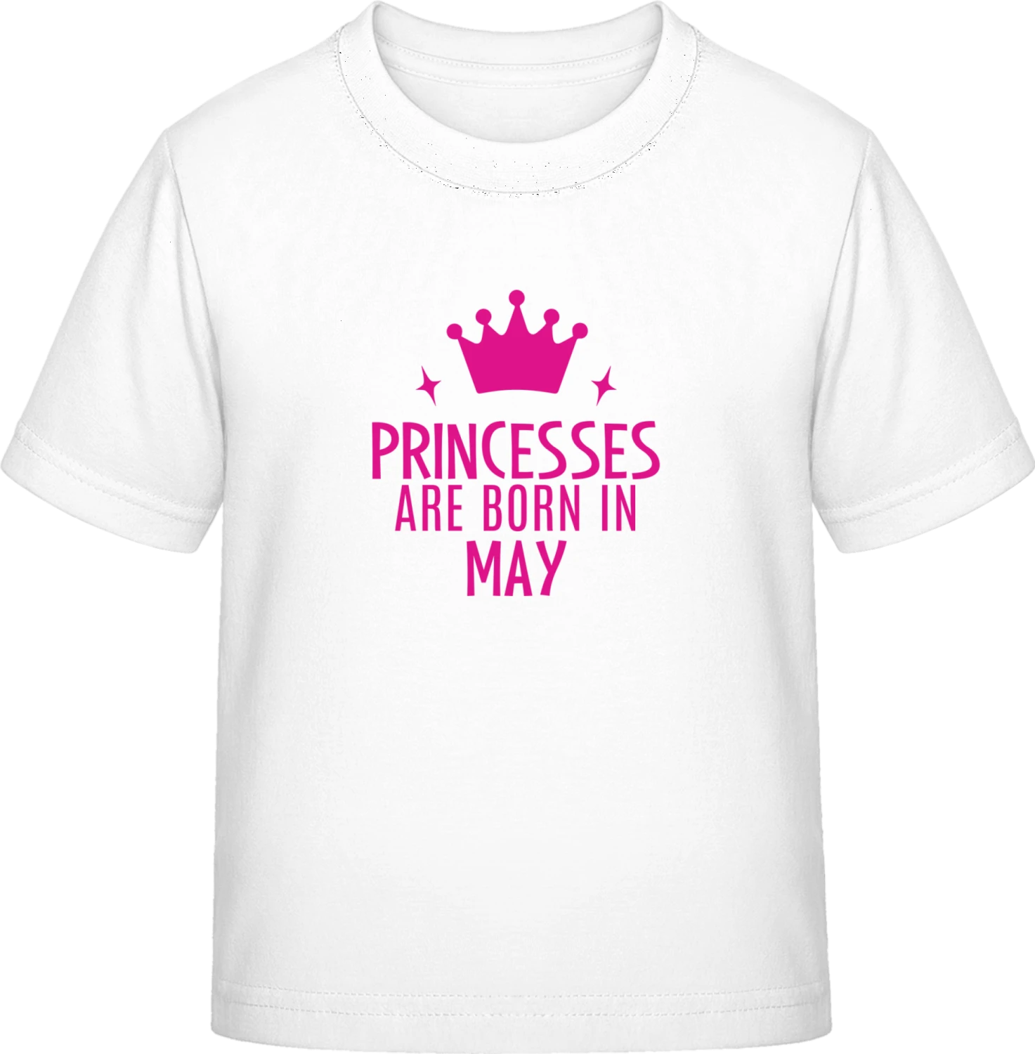 Princesses Are Born In May - White Exact 190 Kids - Front